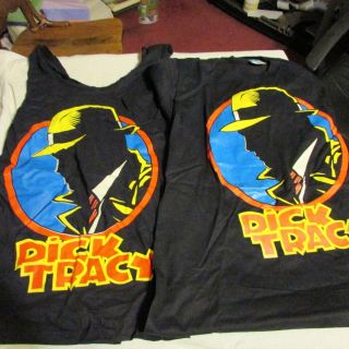 Vintage Disney Character Fashions Dick Tracy,  1 T - Shirt 1 Sleeve Less Usa Large