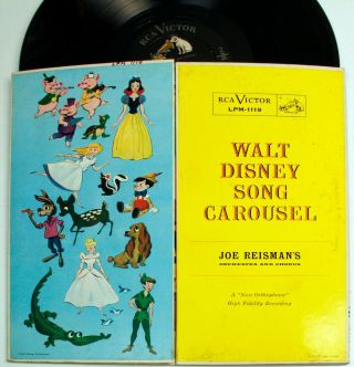 Disney Record Lp - Walt Disney Song Carousel - Rca - Kfdr - 1950s
