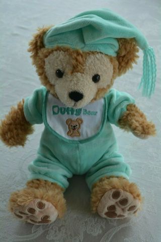 Disney Parks My First Duffy Teddy Bear Plush Hidden Mickey Bedtime Pajamas 14 "