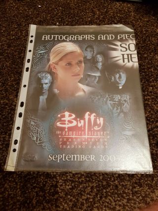 Buffy Tvs Season 7 / Angel Season 4 Official Inkworks Sellsheet Sell Sheet
