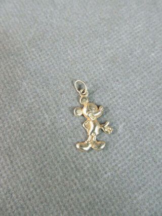 Vintage 14k Gold Mickey Mouse Charm Or Pendant