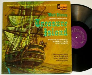 Disneyland Treasure Island Lp - Soundtrack - Mono With Book - Purple Label - 50s - Krfx