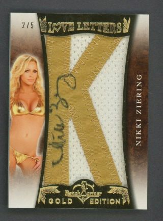 2013 Benchwarmer Gold Edition Nikki Ziering Love Letters Auto 2/5