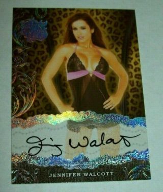 2015 Sin City Jennifer Walcott Silver Foil Autographed Bench Warmer Card