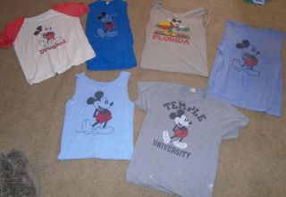 Vintage 1980s Mickey Mouse Disney Disneyland T Shirt Cut