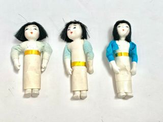 Vintage Japanese Miniature Doll With Pageboy Haircut (e24)
