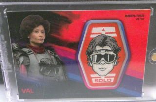 2018 Topps Solo A Star Wars Story Val Han Solo Manufactured Patch Red Mp - Vh 1/1