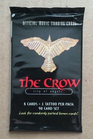 " The Crow " City Of Angels Foilpacks (8 Cards,  1 Tattoo Per Pack) 1996