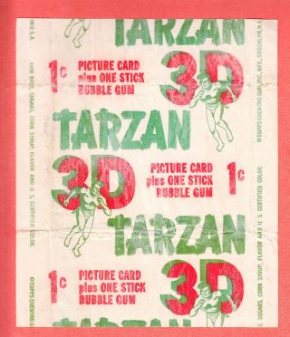 1953 Topps Tarzan 1 Cent Wax Wrapper Nm