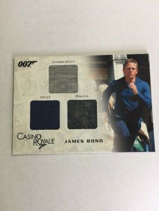 James Bond 007 - Casino Royale Relic Card “undershirt,  Shirt & Pants” Tc03 Rare