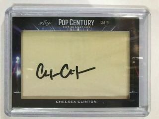 2019 Leaf Metal Pop Century Cut Signature Auto Autograph Card : Chelsea Clinton