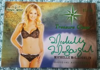 Michelle Mclaughlin Benchwarmer Autograph Card 01/10 Auto Signed Treasure Chest