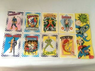 Dc Comics 1987 Heroes Trading Cards Uncut Sheet