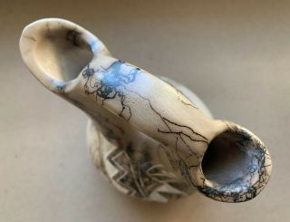 Signed ”S,  Smith Navajo” Native American Handmade Pottery Wedding Vase 5 5/8”Tall 7