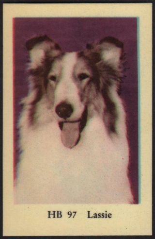 Lassie - 1965 Vintage Swedish Hb Set Movie Star Gum Card Hb 97