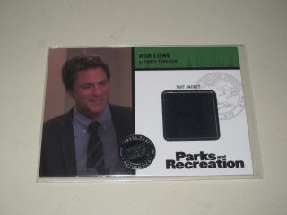 Parks And Recreation Relic Trading Card Press Pass 2013 Rob Lowe Suit R - Rl &