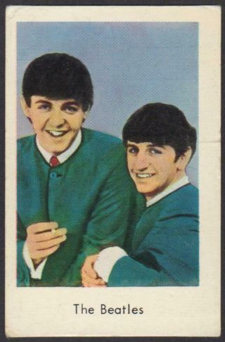 The Beatles - Paul & Ringo - 1965 Vintage Swedish Movie/pop Stars Set Gum Card