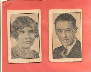 Cigarette/trade Cards.  2 Anonymous ?film Stars.  Part Set.