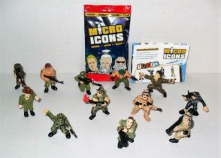 Micro Icons Series 1 Complete Set Of (12) 2 " Inch Mini Figures Commandos Loose