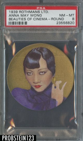 1939 Rothmans Ltd Beauties Of Cinema Round Anna May Wong Psa 8 Nm