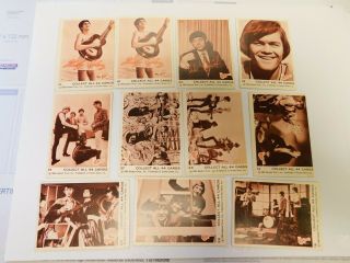 11x The Monkees Vintage Picture Photo Trading Cards 1966 Raybert Prod Gd - Vg