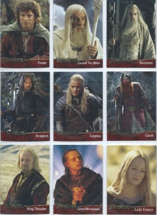 Lord Of The Rings (lotr) The Two Towers - Topps - 2002 - Complete 90 Card Base Set