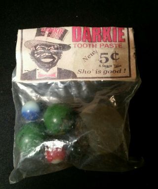 Vintage " Darkie " Toothpaste Marbles