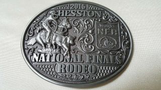 Vintage 2016 Hesston National Finals Rodeo Ltd Ed Collector Buckle Vgln