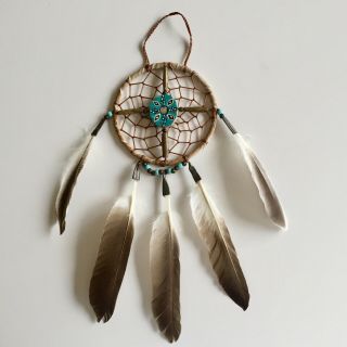 Native American Navajo Dream Catcher Medicine Spirit Wheel Collectible 4” 6