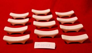 12 Pc Set Of White Porcelain Knife Or Chopstick Rests - Hm00103 - 25