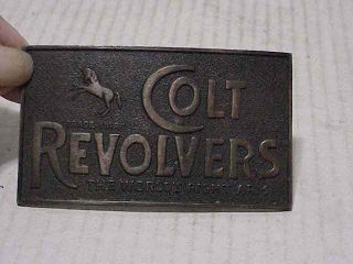 Vintage Colt Revolvers Belt Buckle The Worlds Right Arm