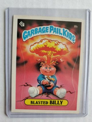1985 Topps Garbage Pail Kids Os1 Series 8b Blasted Billy Checklist Back