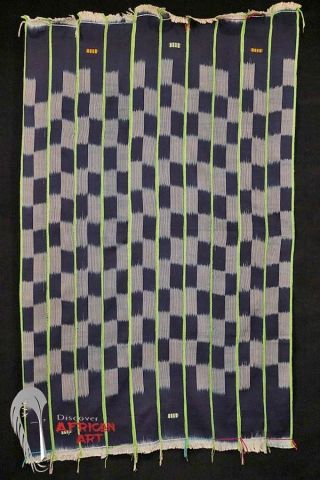 Hand Woven Indigo Baule Textile 64 " - Cote D 
