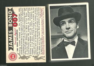 James Bond 1964 Vintage Trading Cards Singles - Complete Your Set - Glidrose Tan B