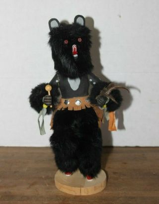 Authentic Vtg Hand Crafted Navajo Kachina Doll " Mack Bear " Signed By Artist