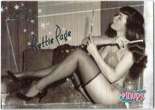 Bettie Betty Page 2006 Benchwarmer Classic Pinups Silver Card 7