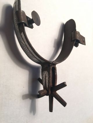 Vintage Spurs With Silver Inlay