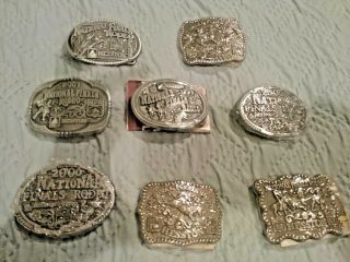 8 Hesston Youth Belt Buckle National Finals Rodeo Stainless Steel