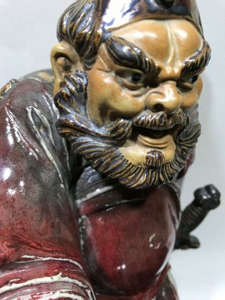 Vtg Chinese Export Shiwan Mudman Art Pottery Merchant Man Large Statue Figurine 3