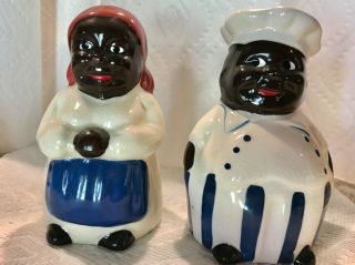 Vtg Collectible African American Girl And Boy Salt & Pepper Shakers