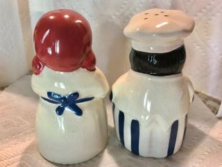 Vtg Collectible African American girl and boy Salt & Pepper Shakers 3