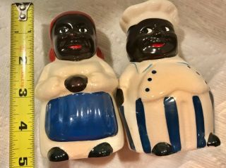 Vtg Collectible African American girl and boy Salt & Pepper Shakers 5
