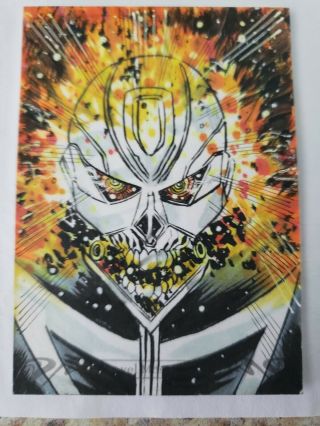 2018 Marvel Masterpieces Sketch Ghost Rider By Keith Akers