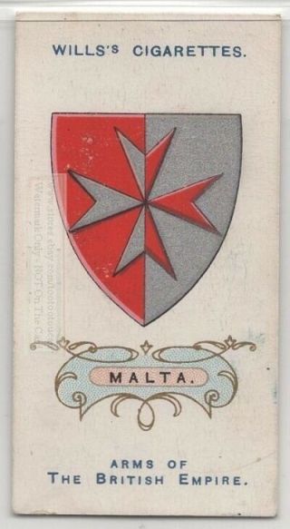 Malta British Empire Coat Arms Mediterranean Island 100,  Y/o Trade Ad Card