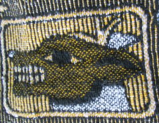 VTG Mexican Woven Acrylic Cotton Jacquard Blanket Throw Aztec Eagle Warrior 82 