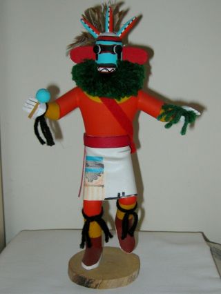 Carved And Painted ?hopi Kachina Doll Signed 11 3/4 " High "