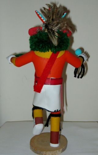 Carved and painted ?Hopi Kachina Doll Signed 11 3/4 