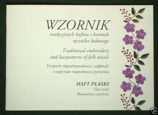 Book Polish/ukrainian Folk Embroidery Patterns Flat Stitch Ritual Towel Poland