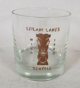 Vintage Tiki Bowling Glass Leilani Lanes Seattle Wa 1980 Widc Womens Bowling