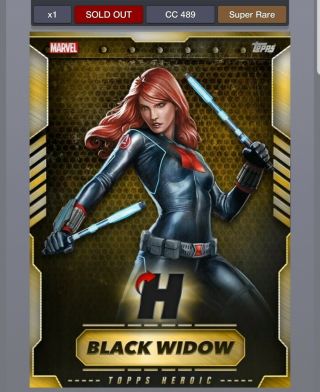 Topps Marvel Collect June 2019 Vip Gold Black Widow 489cc